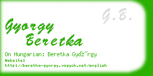 gyorgy beretka business card